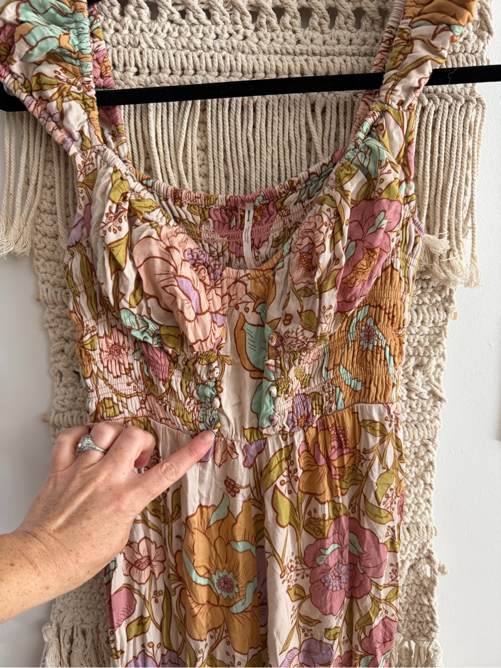 Free People Rolling Hills Floral Wide-Leg Jumpsuit - Picture 6 of 9